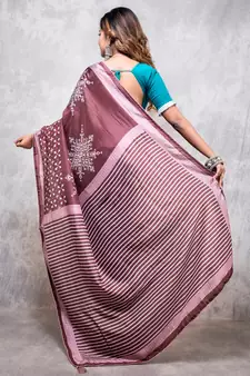 Pure dola silk saree digital print