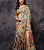 Pure dola silk saree digital print