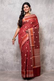 Chandari cotton resham saree