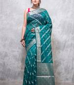 Cotton pink zari minabutti saree