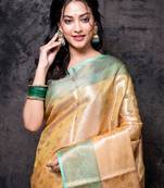 Brocket silk vanarasi saree