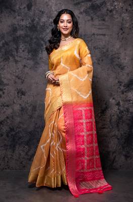 Organza heavy zari saree 1