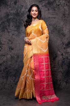 Organza heavy zari saree
