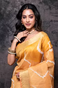 Organza heavy zari saree