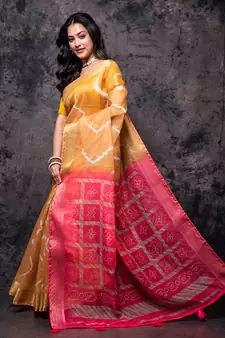 Organza heavy zari saree