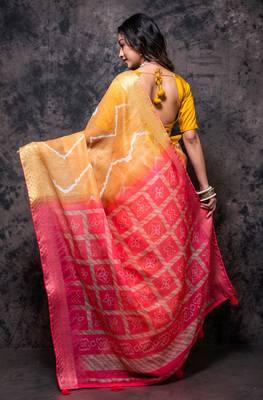 Organza heavy zari saree 4