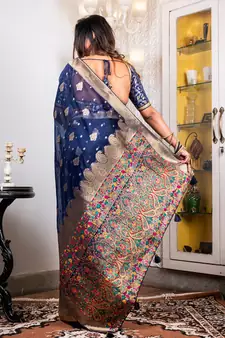 Organza heavy zari saree