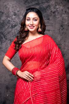 Organza heavy zari saree