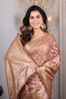 Organza heavy zari saree