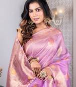 Organza heavy zari saree