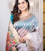 Organza heavy zari saree