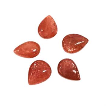 Natural Sunstone at Wholesale Rate 6.25 Ratti 5.68 Carat Pear Shape संग सितारा Loose Gemstone For Astrology Purpose 1 Pc 2