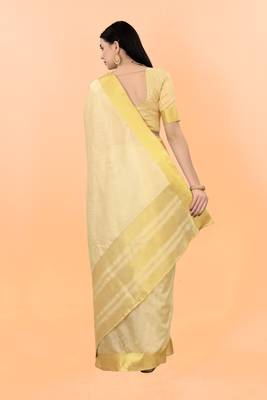 Kasavu Kerala Solid Cotton Silk Traditional Saree 3
