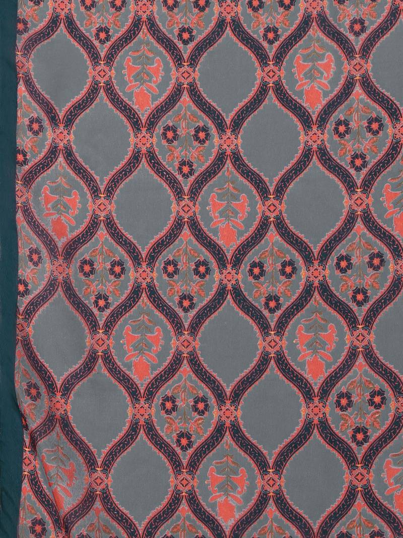 Grey Embroidery Sequence Work Viscose Rayon Kurta, Pant and Dupatta Set