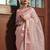 Stylee Lifestyle Pink Organza Woven Saree