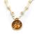 BRIJ HAAT Wooden Hanuman ji Locket round with Wood Kanthi Mala (Wood mala)