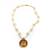 BRIJ HAAT Wooden Hanuman ji Locket round with Wood Kanthi Mala (Wood mala)