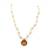BRIJ HAAT Wooden Hanuman ji Locket round with Wood Kanthi Mala (Wood mala)