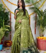 LIGHT GREEN BANDHNI PATOLA SAREE 
