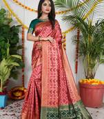 RED BANDHANI PATOLA BEAUTIFUL SAREE 