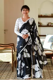 Suta Multi Pure Cotton Floral Printed Saree Without Blouse
