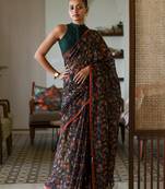 Suta Multi Pure Cotton Floral Printed Saree Without Blouse