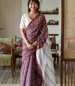 Suta Multi Pure Cotton Floral Printed Saree Without Blouse