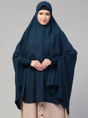 Nazneen stretchable smoking at wrist knee length Jilbab cum prayer khimar  Hijab 1
