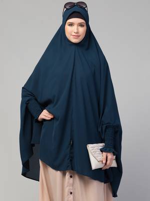 Nazneen stretchable smoking at wrist knee length Jilbab cum prayer khimar  Hijab 3