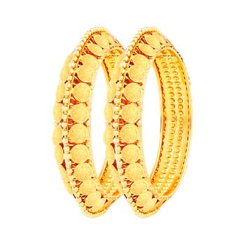 Youthful Laxmi Coin Gold Plated Bangle Set For Women 3