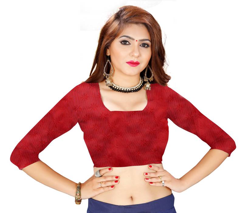 MAROON Zari Woven Kanjivaram Saree With Blouse