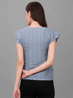 Women's Hip Length Silk Casual Hip Length Top (MAT4PATTI) 2