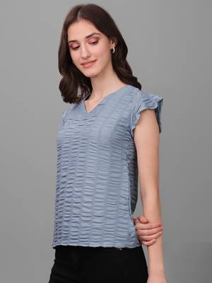 Women's Hip Length Silk Casual Hip Length Top (MAT4PATTI) 3