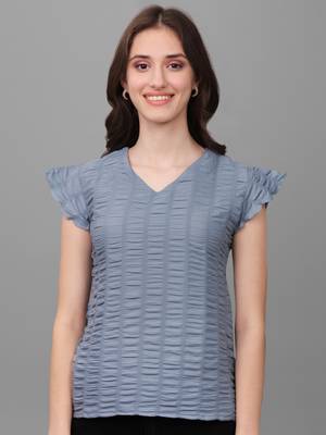 Women's Hip Length Silk Casual Hip Length Top (MAT4PATTI) 5
