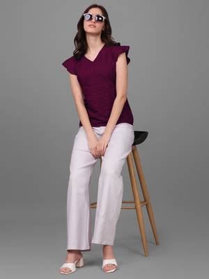 Women's Hip Length Silk Casual Hip Length Top (MAT4PATTI) 1