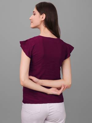 Women's Hip Length Silk Casual Hip Length Top (MAT4PATTI) 2