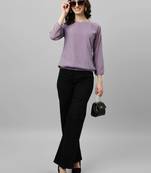 Women's Dobby Pattern Georgette A-Line Flared Hip Length Top (MAT3DOBBY)