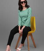 Women's Georgette Butti Hip Length Full Sleeves Top (MAT7BUTTI)