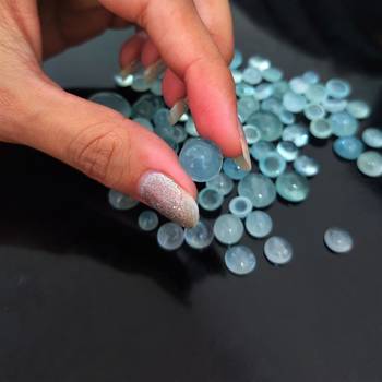 Natural Aquamarine at Wholesale Rate Fine Quality 2.25 Ratti 2.04 Carat Round Shape Beruj Loose Gemstone 1 Pcs 4