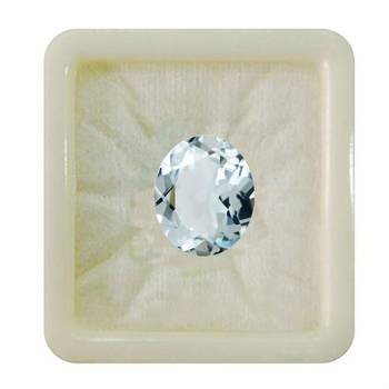 Natural Aquamarine at Wholesale Rate Fine Quality 1.25 Ratti 1.13 Carat Faceted Oval Shape Beruj Loose Gemstone 1 Pcs 1