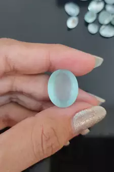 Natural Aquamarine at Wholesale Rate Fine Quality 7.25 Ratti 6.89 Carat Faceted Oval Shape Beruj Loose Gemstone 1 Pcs