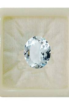 Natural Aquamarine at Wholesale Rate Fine Quality 9.25 Ratti 8.36 Carat Faceted Oval Shape Beruj Loose Gemstone 1 Pcs