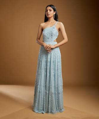 Alexia Blue Net Gown 1