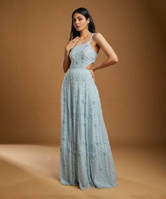 Alexia Blue Net Gown 2