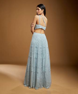 Alexia Blue Net Gown 3