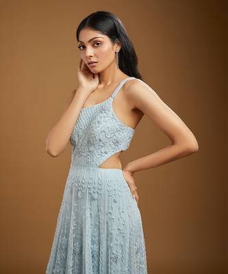 Alexia Blue Net Gown 4