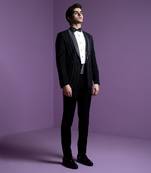 Black Lunar Braid Tuxedo Set