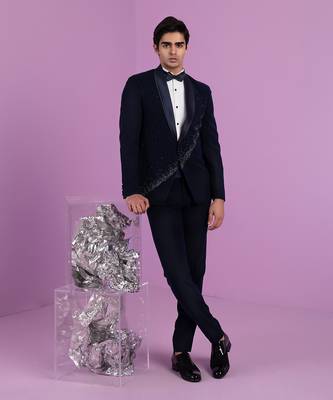 Navy Falling Star Tuxedo Set 1