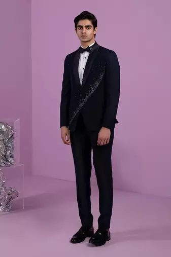 Navy Falling Star Tuxedo Set
