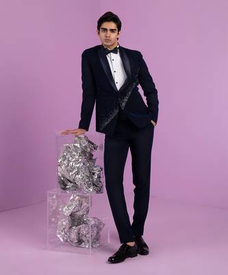 Navy Falling Star Tuxedo Set 3
